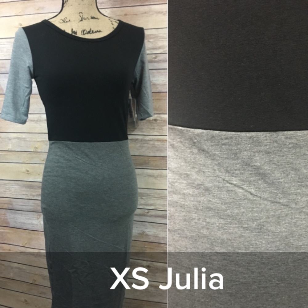 Unique colorblock Julia dress, LuLaRoe, XS, NWT